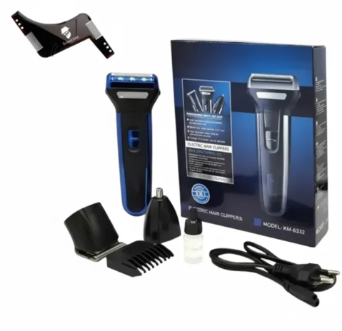 3-in-1 Rechargeable Electric Grooming Kit (Shaver, Trimmer & Nose Trimmer)