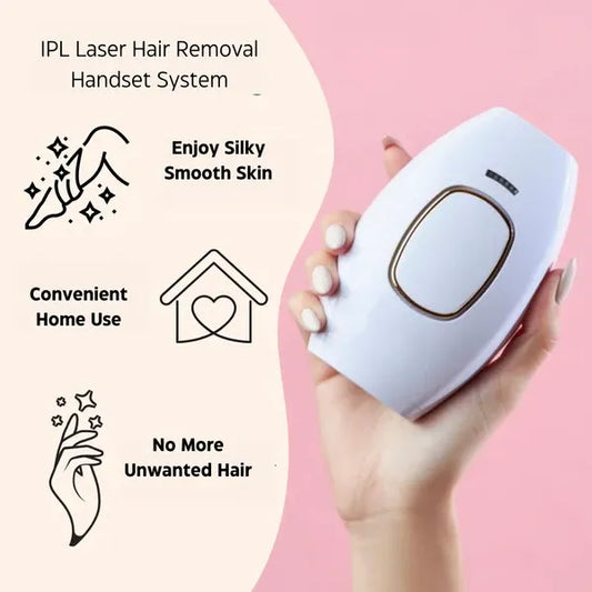 IPL Laser Hair Removal Device - Painless and Safe for All Skin Types, Perfect for Home Use