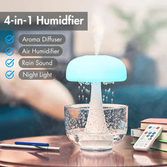 Jellyfish Raindrop Humidifier Ultrasonic Atomization Seven-color Ambience Light